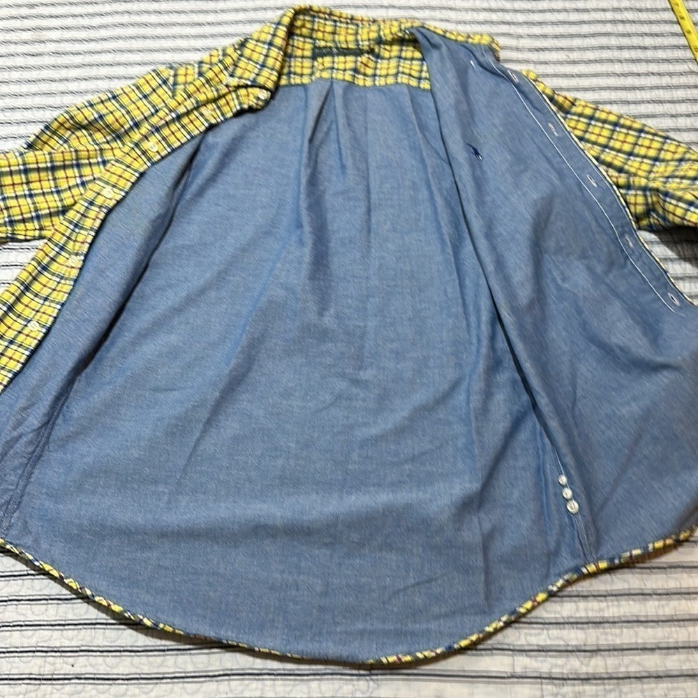 😊Ralph Lauren Men's Multi Color Double Lined Plaid Button-Down Shirt M - Picture 8 of 16